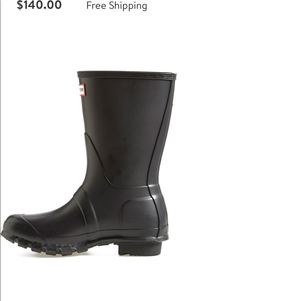 Original black matte short Hunter Boot
